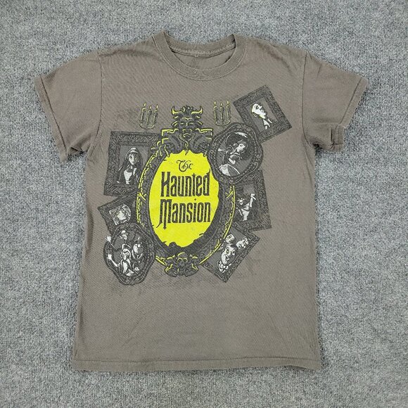 Disney Shirt Men's Small Gray Haunted Mansion Graphic Tee Short Sleeve Adult S - Picture 1 of 14